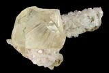 Stilbite Encrusted Calcite Crystal Cluster - India #169029-1